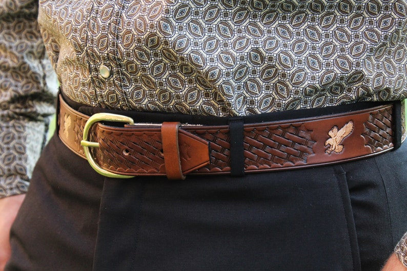 Buy Patriotic Leather Belt Handmade Leather Belt Custom Belt Online in ...