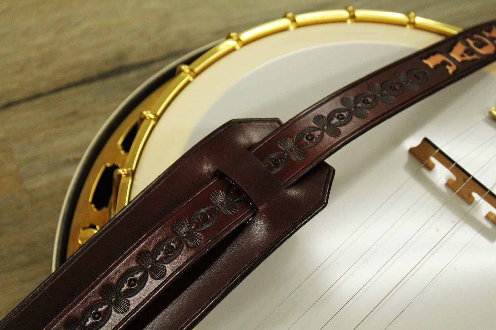 Custom Leather Banjo Strap Banjo Strap With Shoulder Pad Etsy