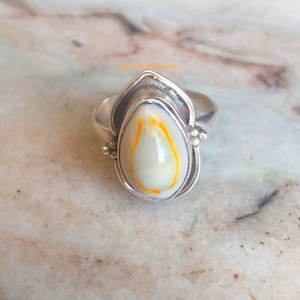Natural Money Cowrie Sea Shell Ring,  92.5% Silver Ring Handmade Ring Mermaid Ring Meditation Ring Beach Ring Summer Ring, promise ring