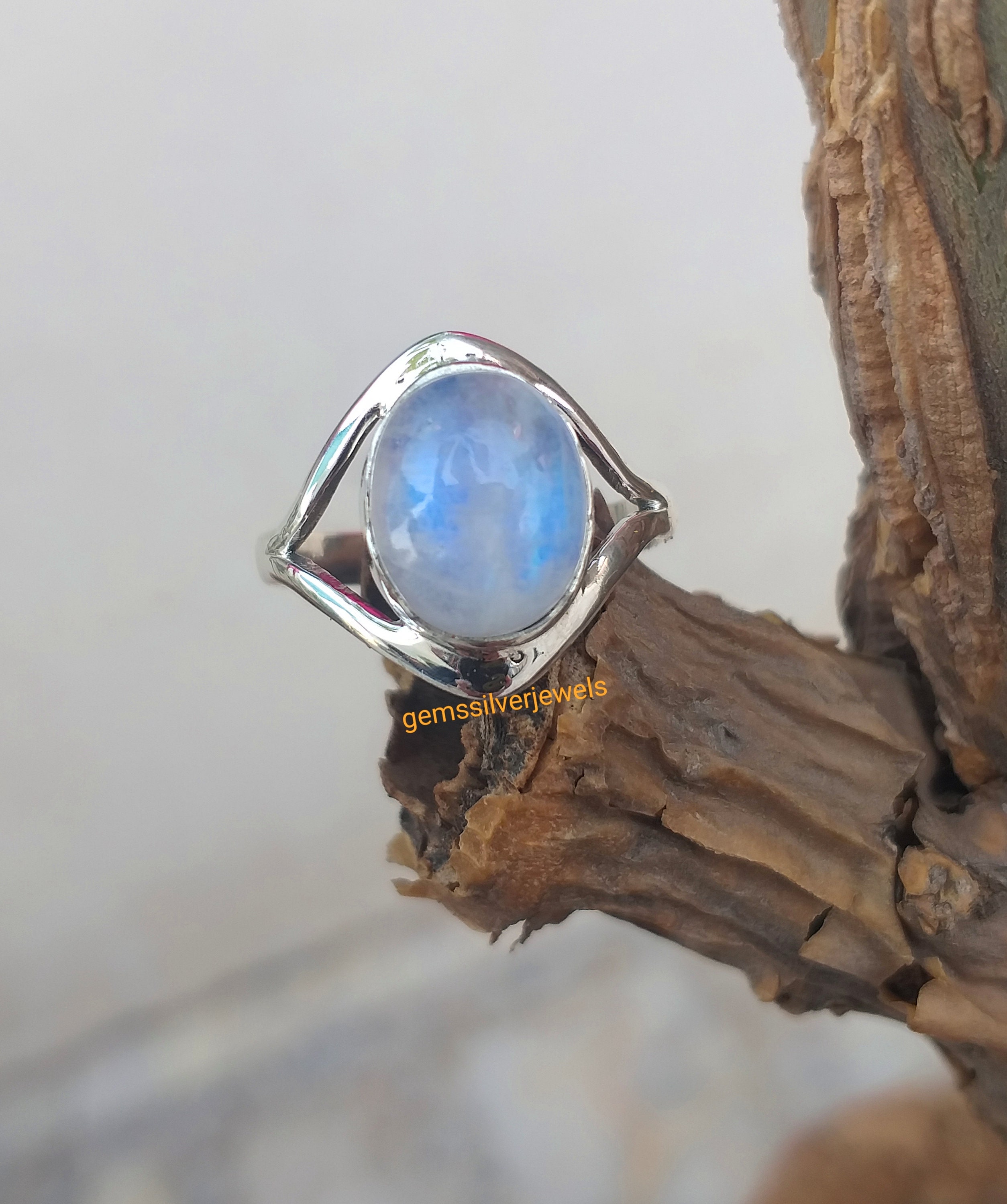Natürlicher Sodalith Ring 925 Sterling Silber - Handgefertigter Edelsteinring Für Frauen