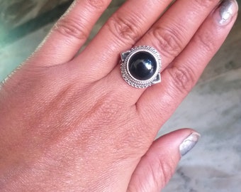 Natural Black Onyx Ring , 925 Sterling Silver Ring, New year Gifts, Handmade ring, Gifts For Her, promise ring, Gifts for her