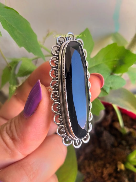 Black onyx mom ring hot sale