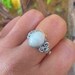 Buy White Howlite Ring, 925 Sterling Silver , Oval Stone Ring, Designer ...