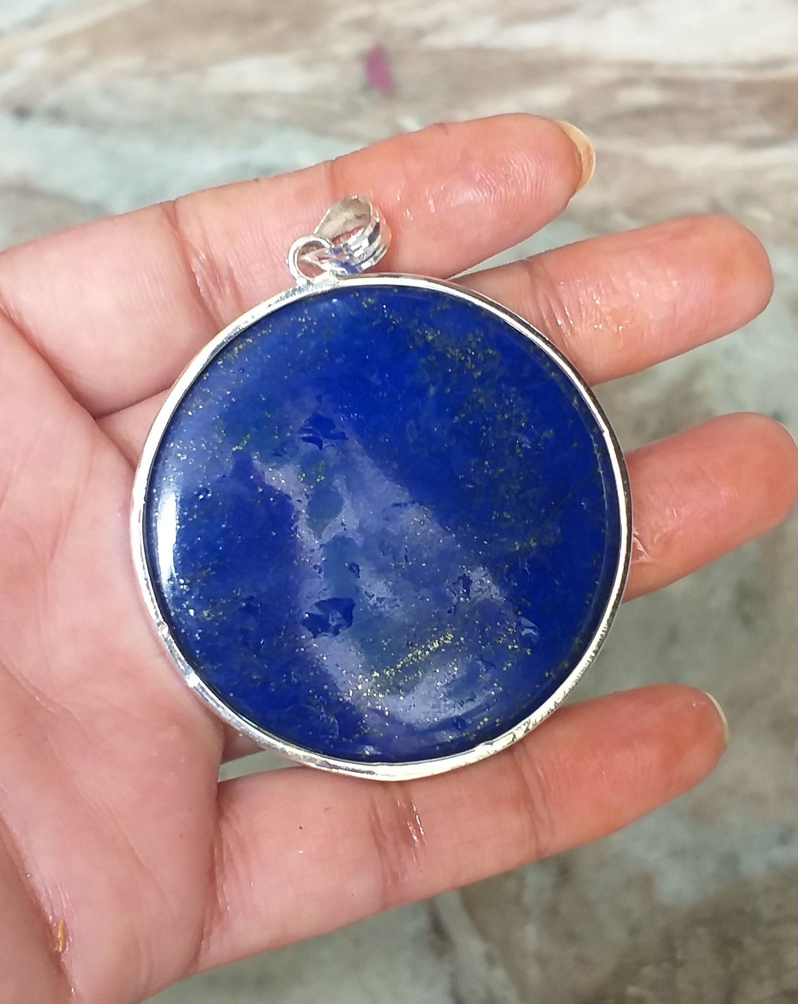 Lapis lazuli silver pendant Clearance