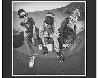 Beastie Boys Matted Art Print