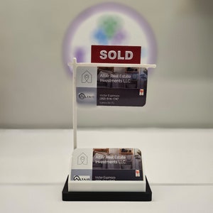 Real Estate Cardholder Realtor Card Display Business Card Holder Gift for Realtor image 1