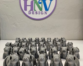 Giocattolo Fidget a forma di ippopotamo stampato in 3D: statuetta articolata in plastica PLA