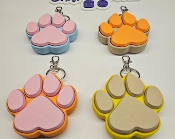 Portachiavi giocattolo antistress stampato in 3D con stampa a zampa di gatto