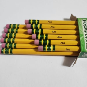 Personalized Laser‑Engraved Ticonderoga #2 Pencils (12 or 24 Pack)