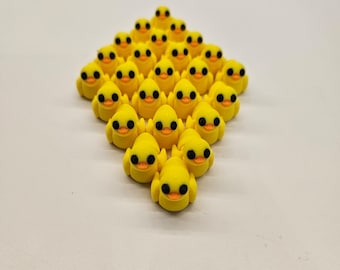 3D Printed mini Baby Duck Articulated Flexible Fidget Toy | 3D Print Mini Yellow Baby Duck | Ideal For a Gift.