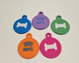NFC Dog Tag - 3D Printed Smart Tag - Recyclable PLA Smart TAG