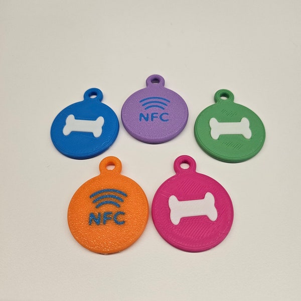 NFC Dog Tag - 3D Printed Smart Tag - Recyclable PLA Smart TAG