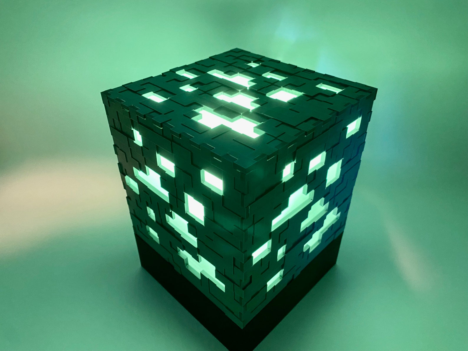 Large Minecraft Ore Lamp VERY Bright RGB LED Desk Table Lamp Etsy