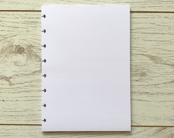 120gsm A5 Discbound Plain Paper | A5 Discbound Blank Planner Paper
