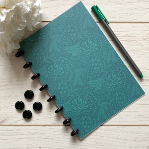 Teal Discbound A5 Notebook | A5 Refillable Lay Flat Journal