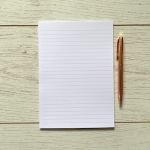 UNPUNCHED 120gsm A5 Lined Paper | Premium A5 Loose Leaf Ruled Paper 120gsm (32lb)