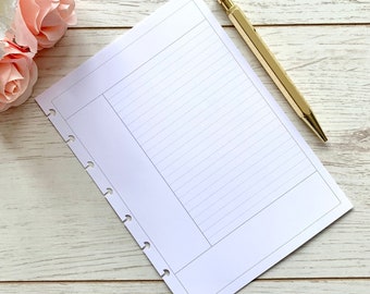 Cornell Style Notepaper for A5 Discbound Planners