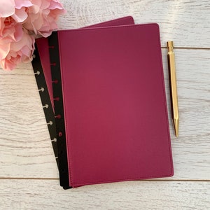 Pink Faux Leather A5 Wide Discbound Planner Cover