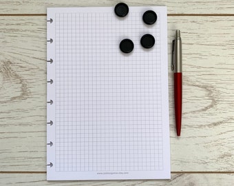 A5 Square Grid Paper for A5 Discbound Planners