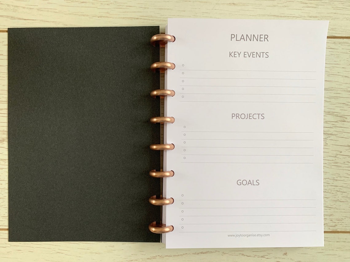 A5 UNDATED Weekly Discbound Planner Inserts A5 Discbound Etsy UK
