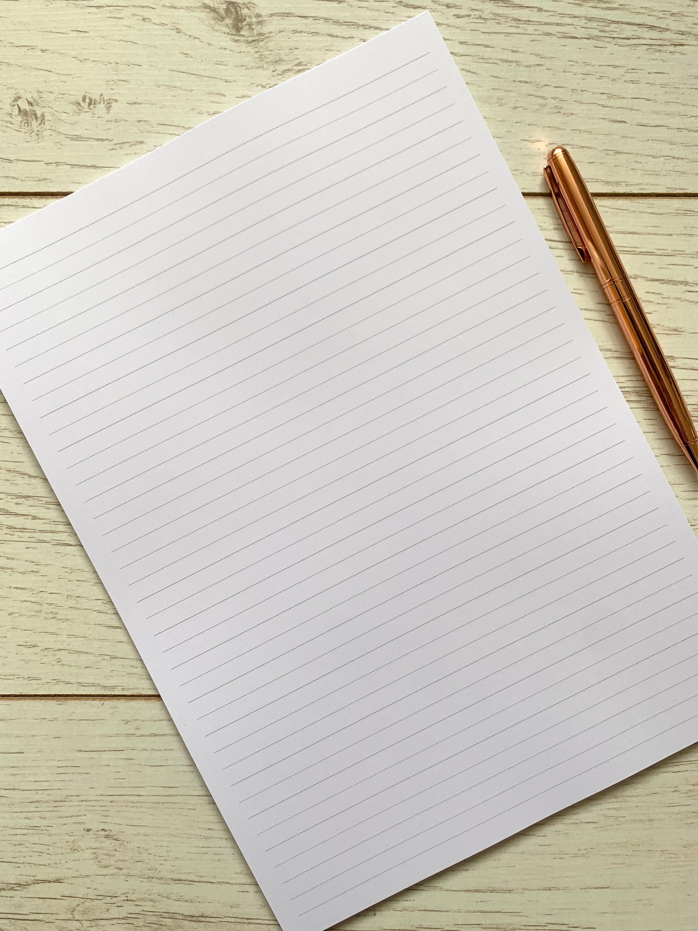 120gsm A4 Loose Leaf Lined Paper | 32lb Unpunched A4 Ruled Planner ...