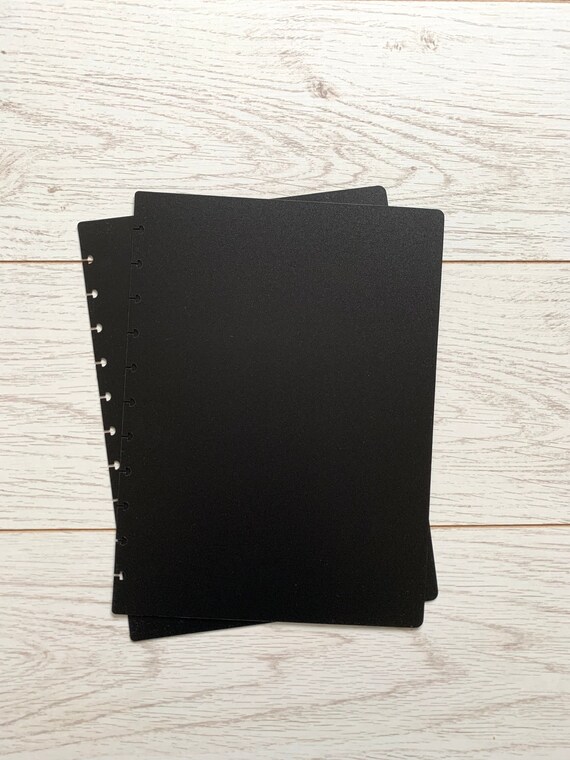 1000 Micron (1mm) Polypropylene Black A4 Wide Discbound Planner Cover Set