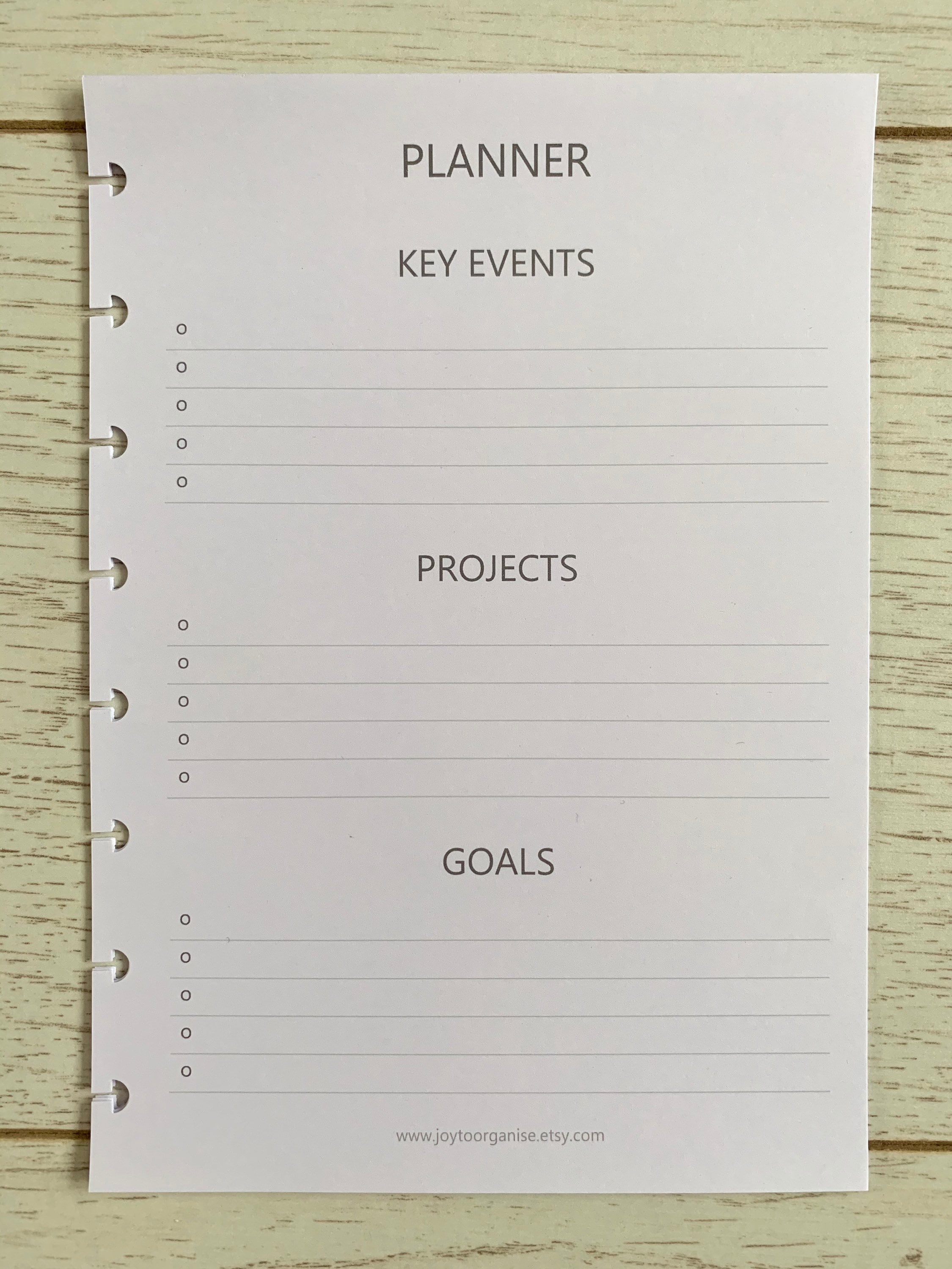 A5 UNDATED Weekly Discbound Planner Inserts A5 Discbound Etsy UK