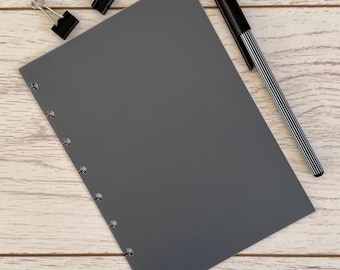 Black A5 Discbound Notebook or Planner Cover