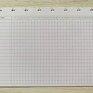 Undated Monthly Habit Tracker for A5 DISCBOUND Planners | A5 Monthly Discbound Task Tracker