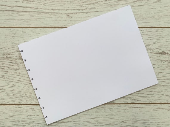 A4 Plain White Discbound Planner Paper A4 Plain Paper Refill Pack for A4  Mind Map Planner 