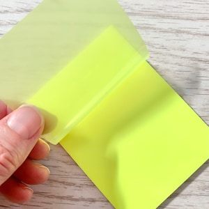 Neon Yellow Transparent Sticky Notes | Yellow Revision Sticky Notes