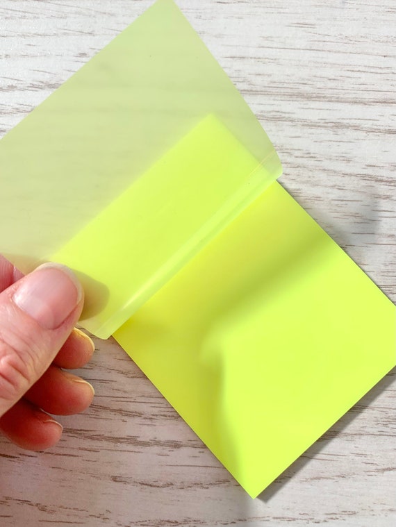 Note adesive trasparenti giallo neon/Note adesive di revisione gialle -   Italia