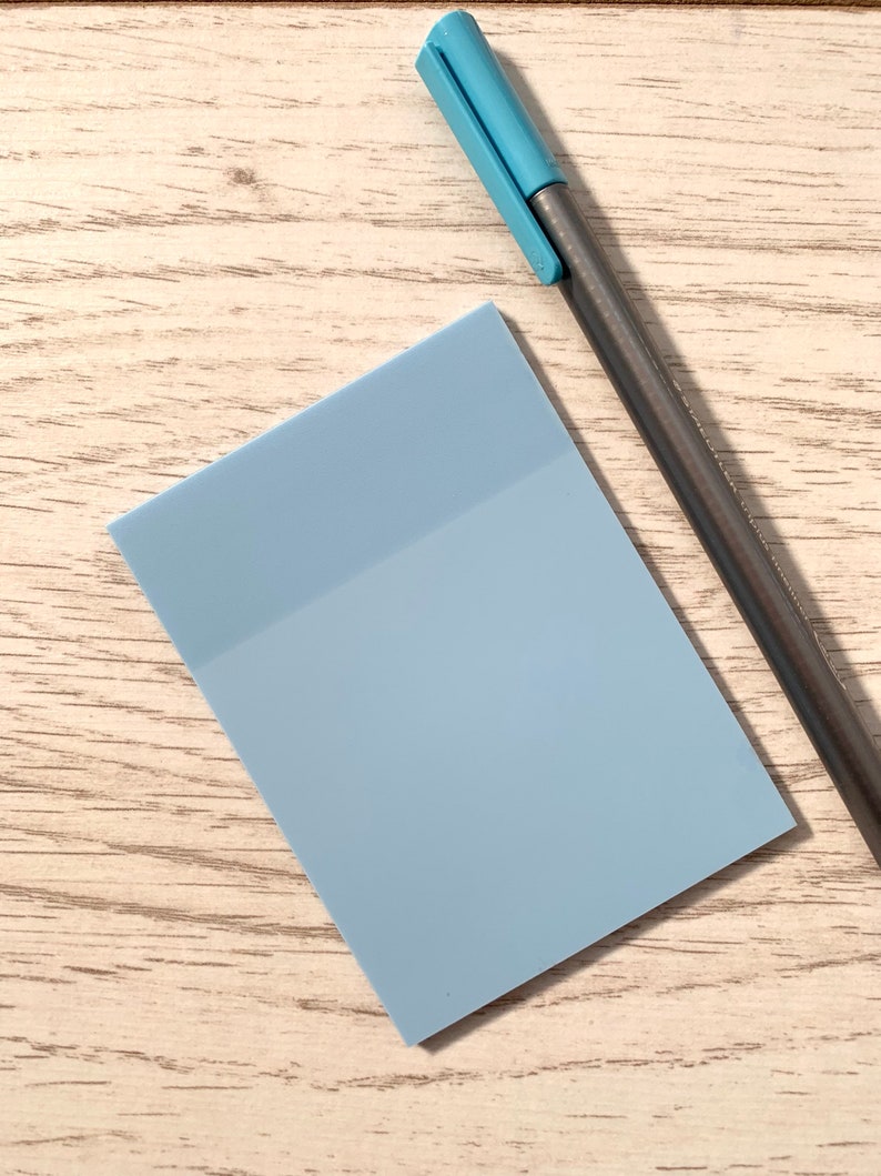 Block Note Reading Note Bleu Post-it transparent bleu pâle | Notes adhésives rectangulaires de ...