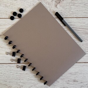 Carnet de notes A4 Kraft avec reliure à disques amovibles | Carnet cartonné A4 Kraft
