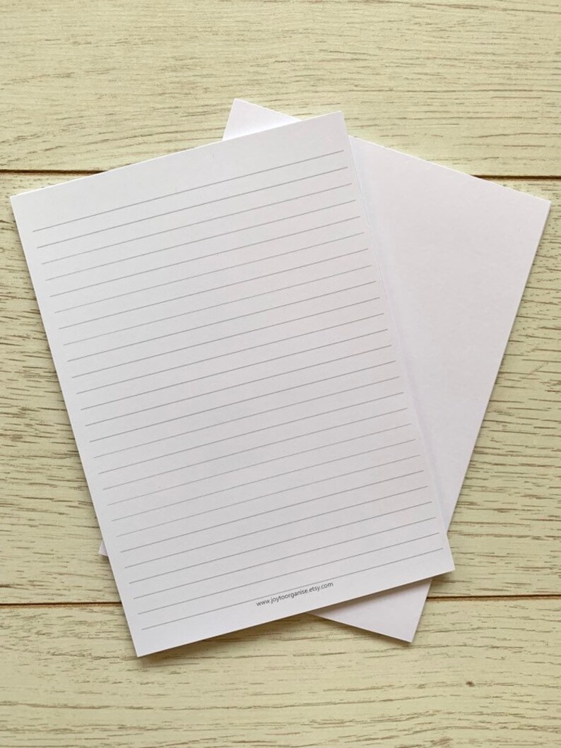 A5 Loose Leaf Paper 50 Sheets UNPUNCHED 25 Lined 25 Plain Etsy