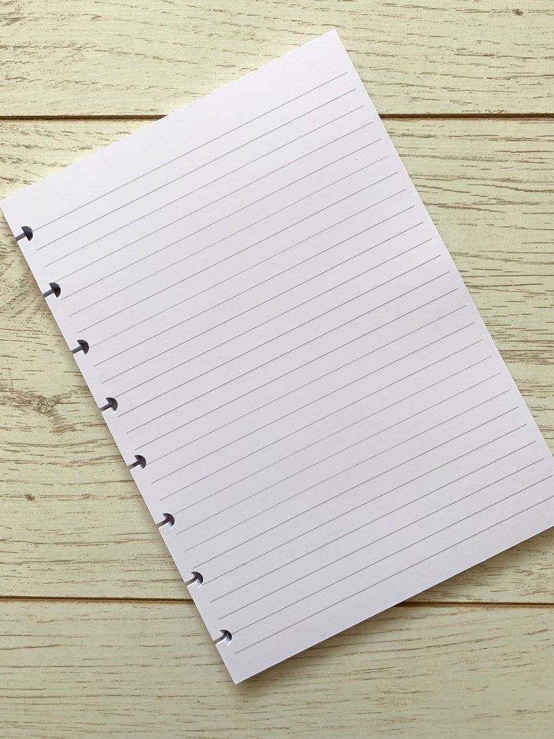 A5 Discbound Lined Paper Refill A5 Discbound Planner Paper Etsy UK