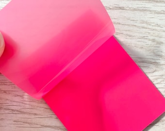 Neon Pink Transparent Sticky Notes | Pink Revision Sticky Notes