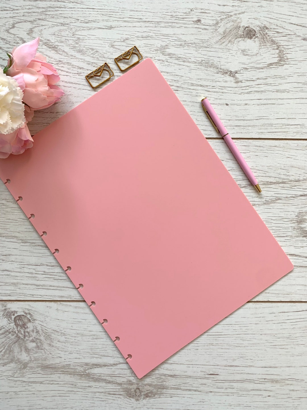 Pastel Pink A4 Wide Discbound Planner Cover Set Pink A4 Discbound