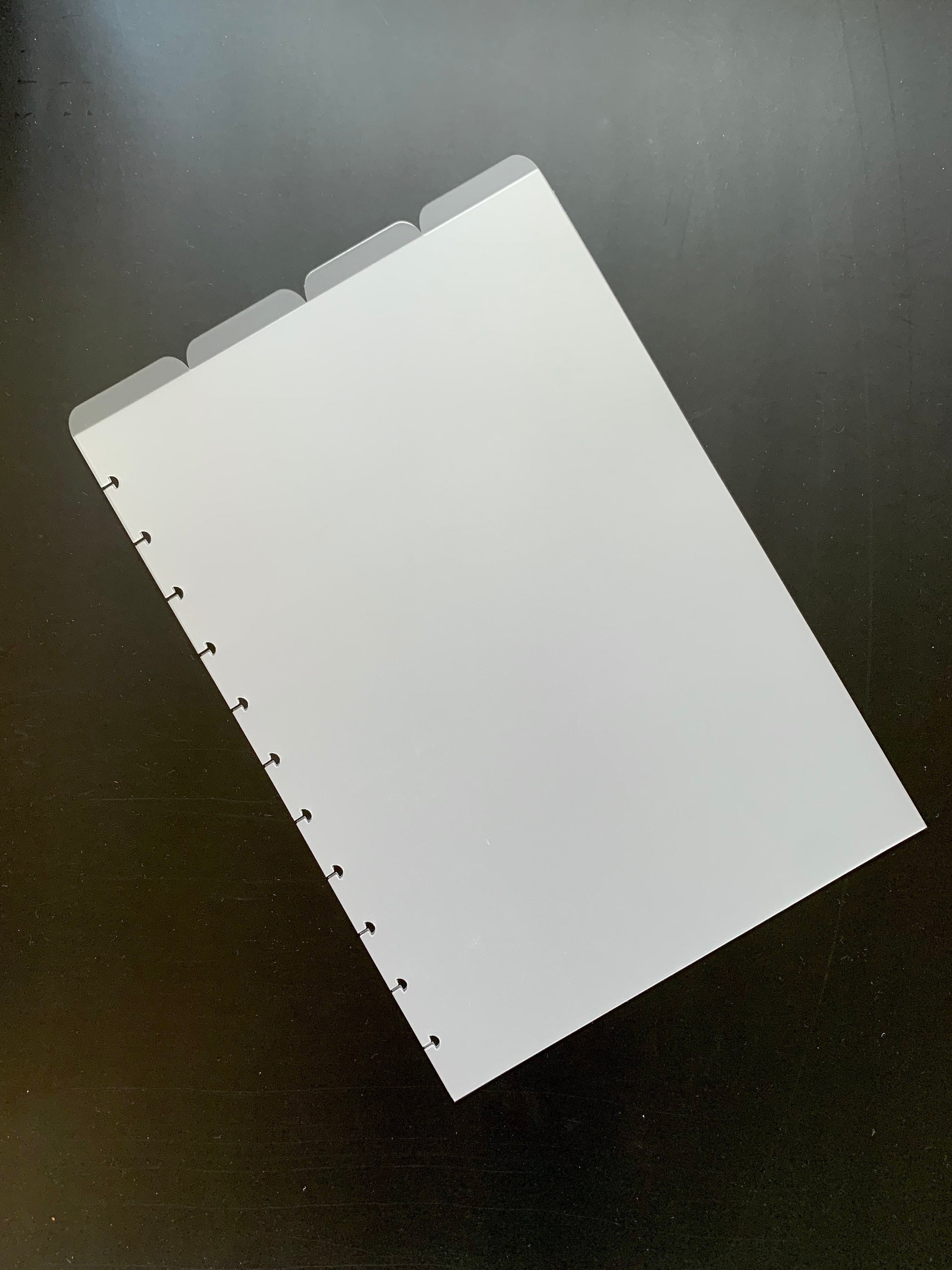 4 Top Tab Dividers for A4 Discbound Planners | A4 Top Tab Discbound Planner Dividers | A4 Frosted Dividers