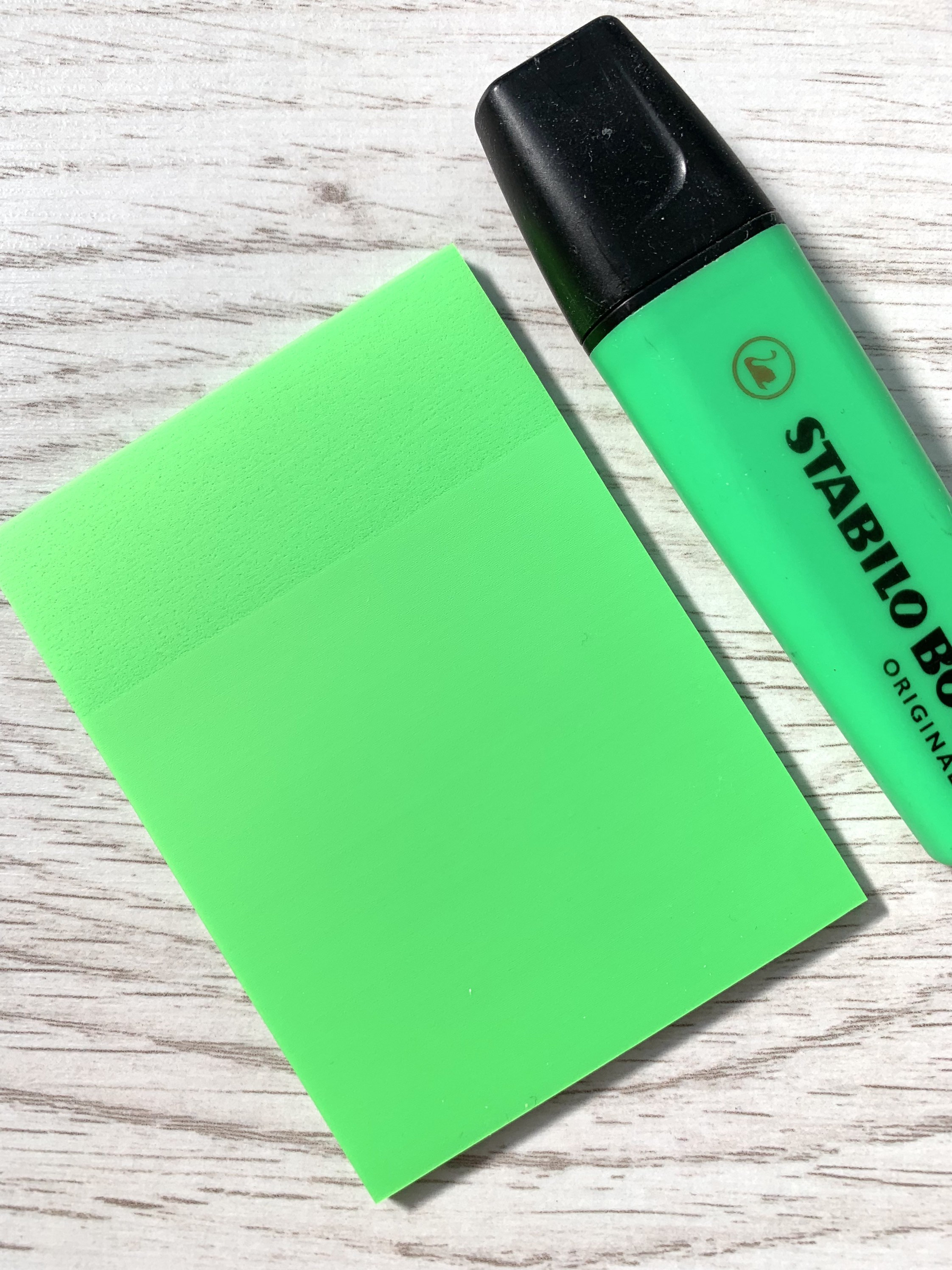 透明なネオングリーンの長方形付箋 - Etsy 日本