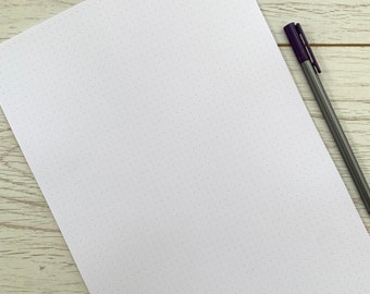 UNPUNCHED 120gsm A4 Dot Grid Paper | 120gsm 32lb A4 Dotted Planner Paper