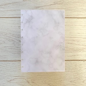 Grey Marbled A5 Discbound Planner Cover Set