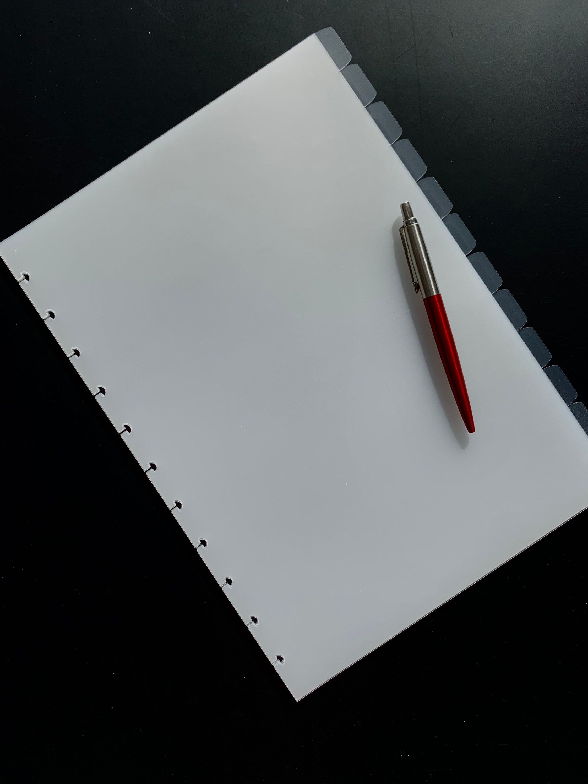 Discagenda Clarity Transparent Nested Clear PVC Planner Personal Organizer We Need More Tranparency White Discbound A5