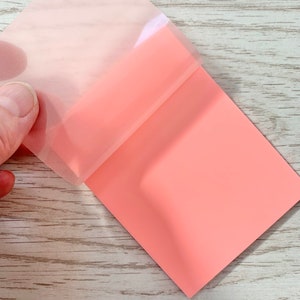 Pink Transparent Sticky Notes | Pink Rectangular Revision Sticky Notes