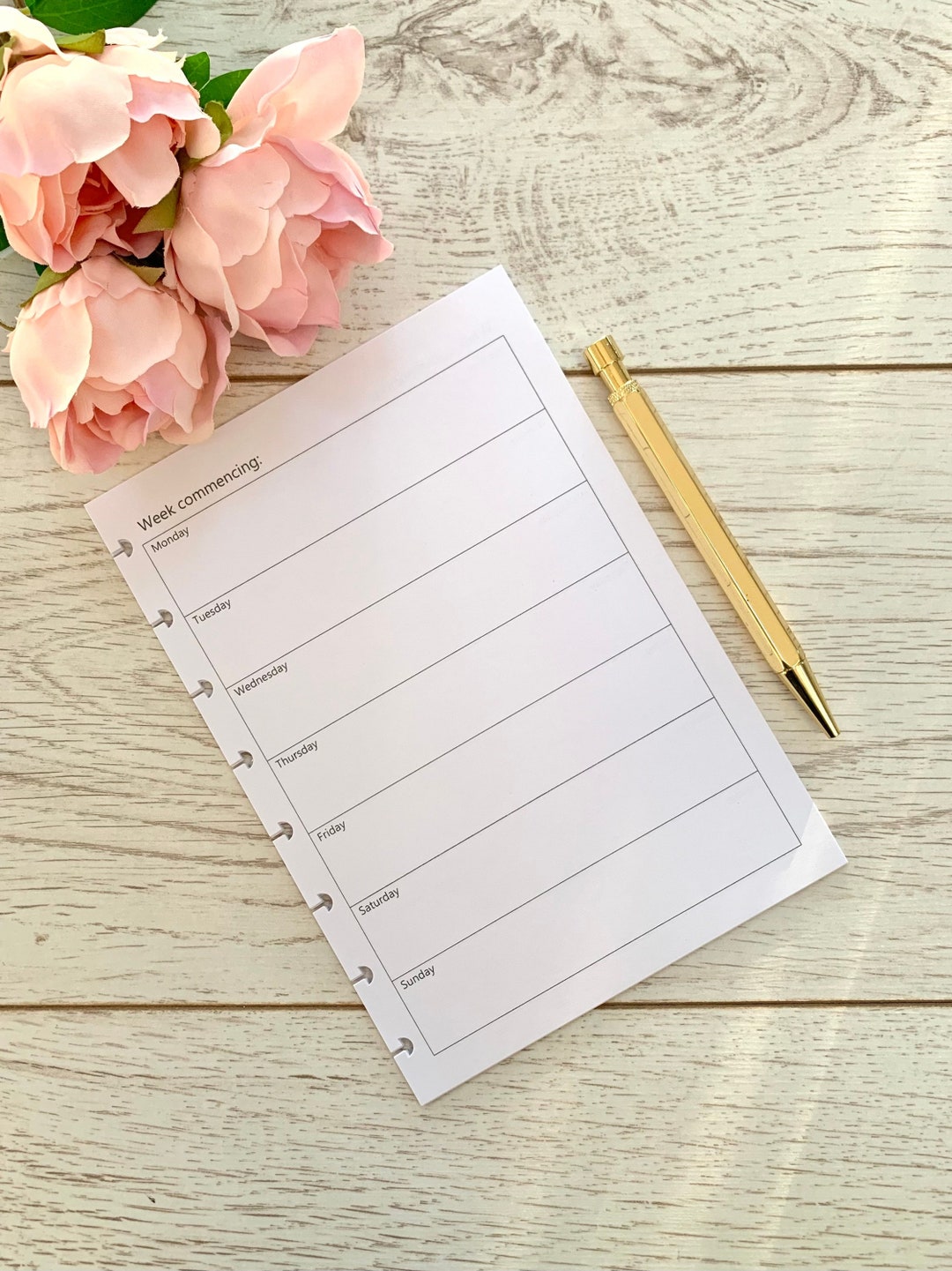 A5 日付なし横型ウィークリーディスクバインディングプランナー