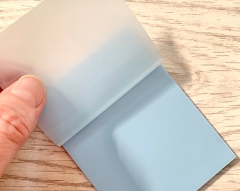 Pale Blue Transparent Sticky Notes | Blue Rectangular Revision Sticky Notes