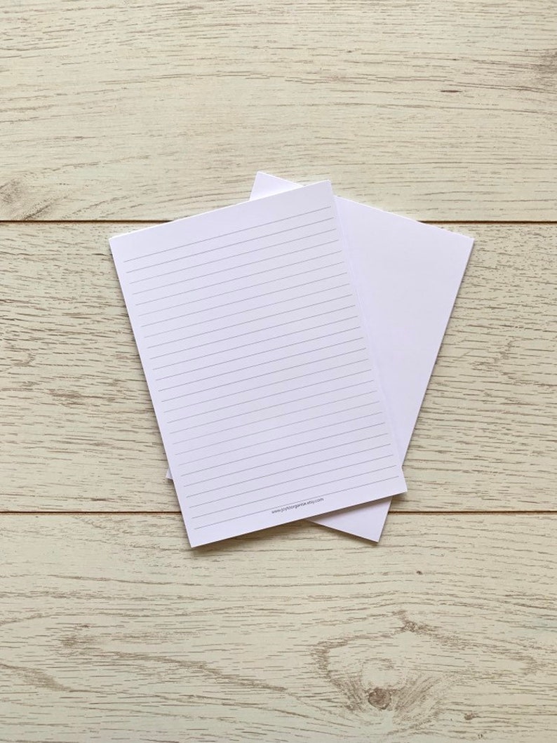 A5 Loose Leaf Paper 50 Sheets UNPUNCHED 25 Lined 25 Plain Etsy