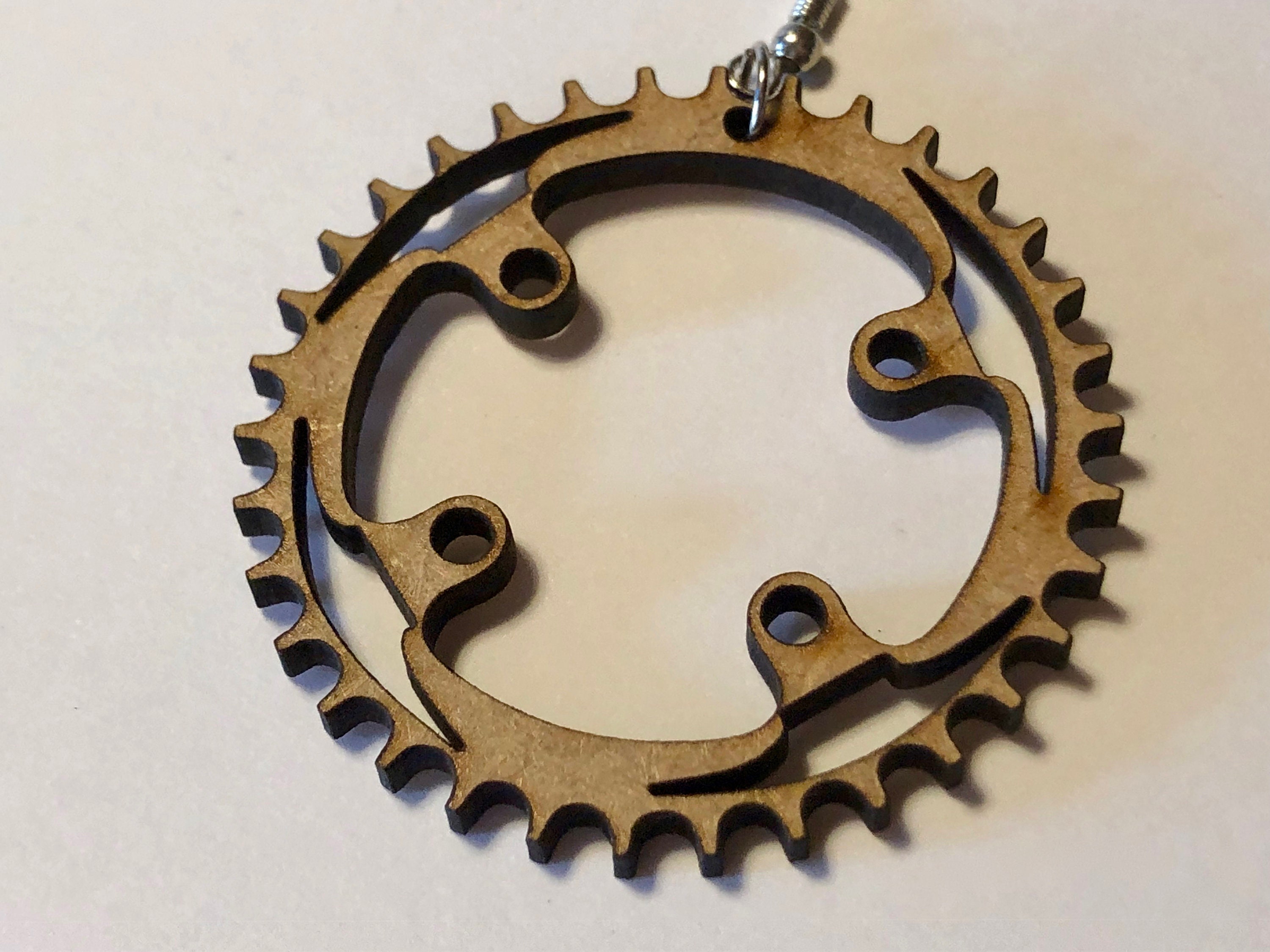 Bike Wood Earrings Bicycle Earrings Nature Earring Wood Jewelry Wooden