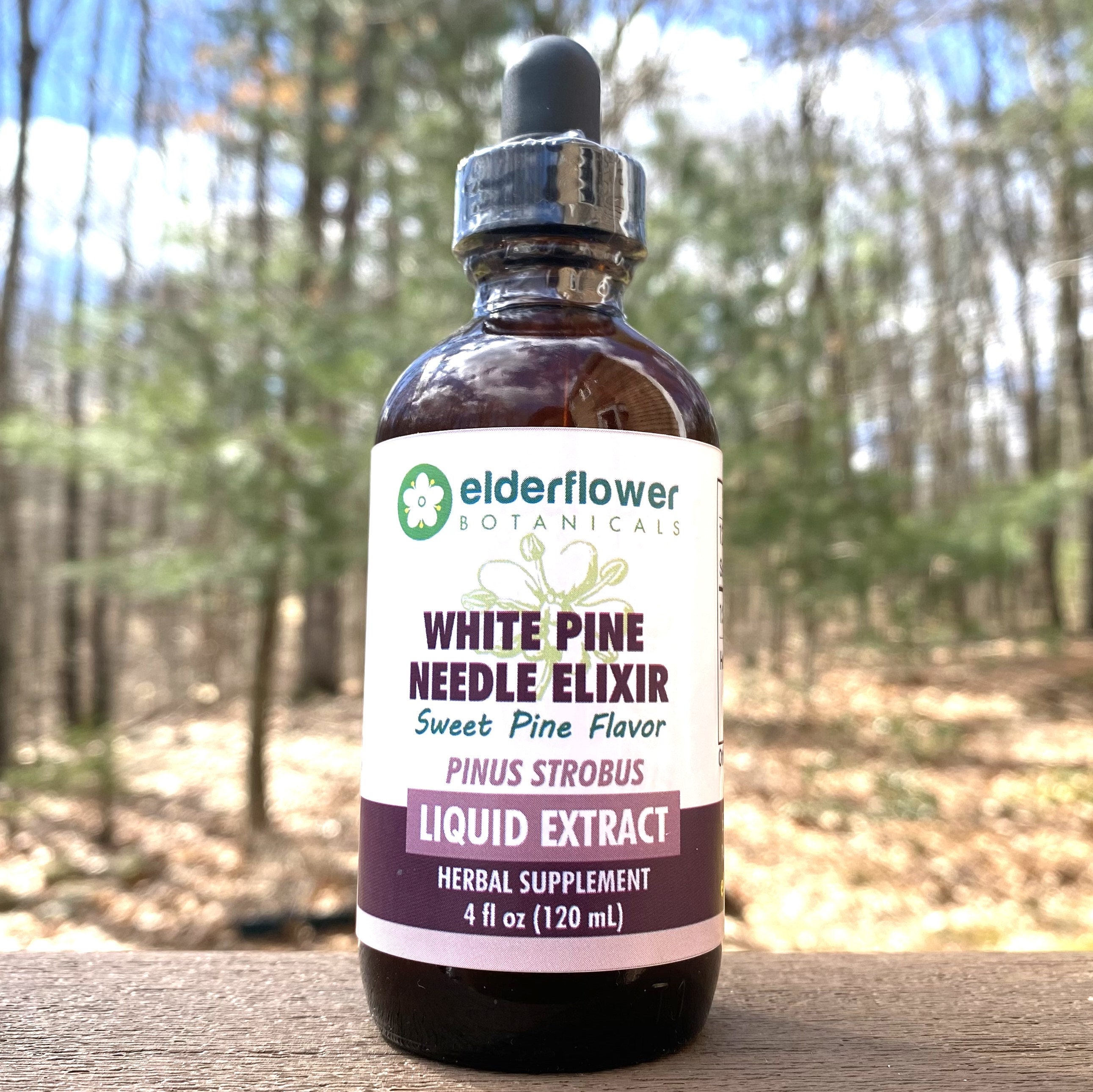 White Pine Needle Elixir Sweet Extract Shikimic Acid Organic Tincture