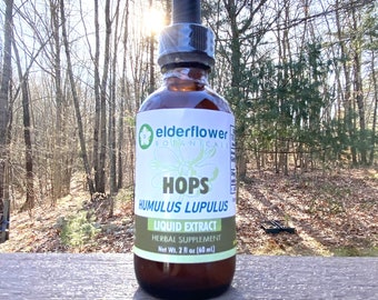 Hops Herbal Extract, Humulus Lupulus, Organic Tincture, Sleep